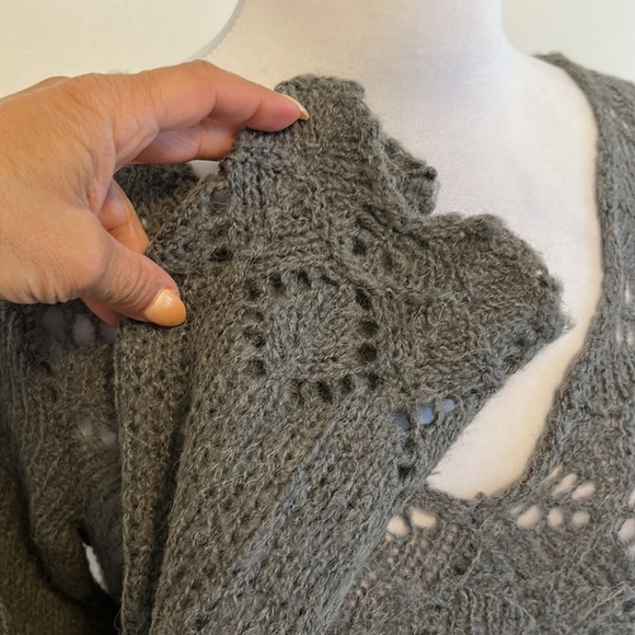 Free People Hearth & Home Gray Sweater Tunic - Picture 7 of 9